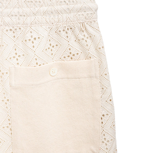 Merely Made Merely Premium Flower Lace Wide Short Cream 24PR236SP Degli Uberti